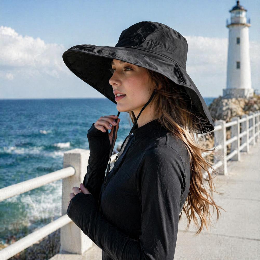 Hat Floppy Wide - قبعة صيد شبكية قابلة للتنفس للنساء،