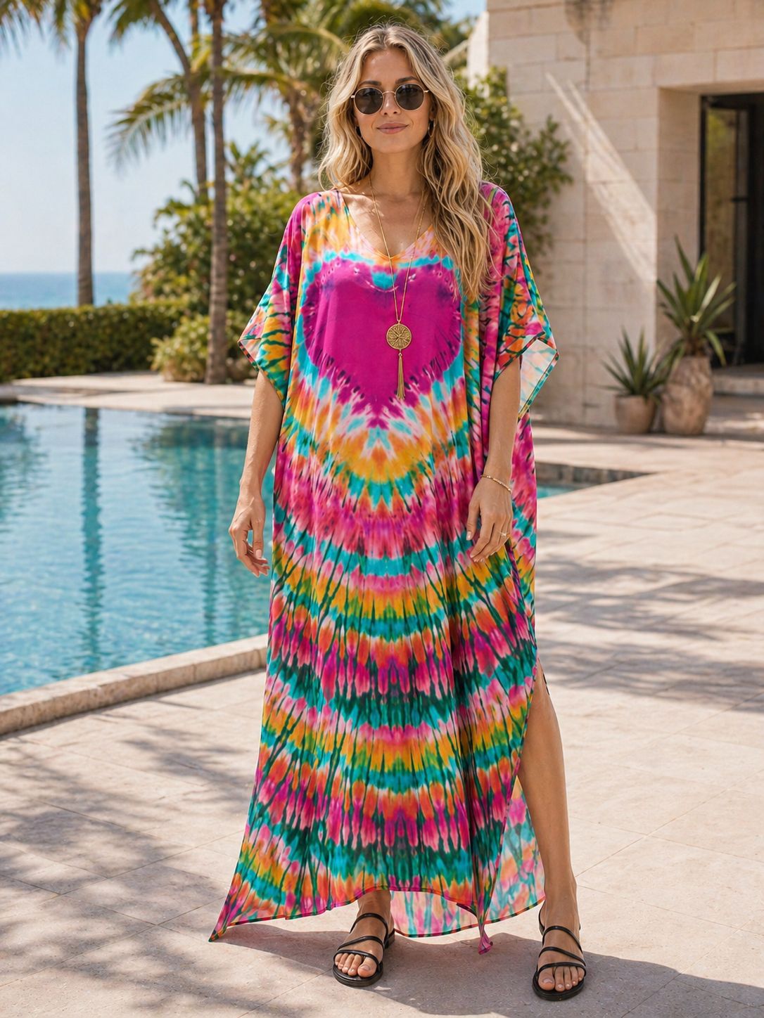 فستان كافتان نسائي بمقاسات كبي - مراجعة Cover Up Kaftan وسعره