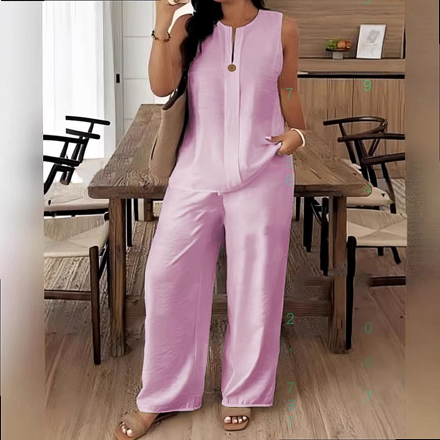 طقم مريح من قطعتين: بلوزة فضفا - مراجعة Linen Pant Wide وسعره