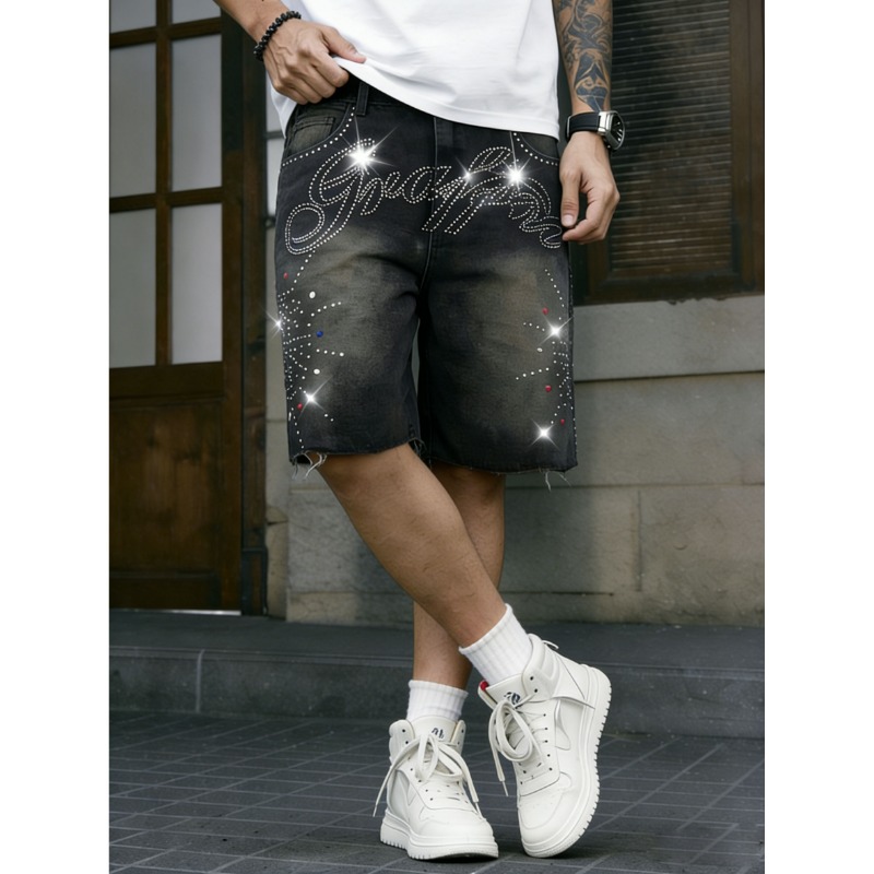 شورت جينز رجالي أمريكي غير مطا - مراجعة Shorts Denim Frayed وسعره