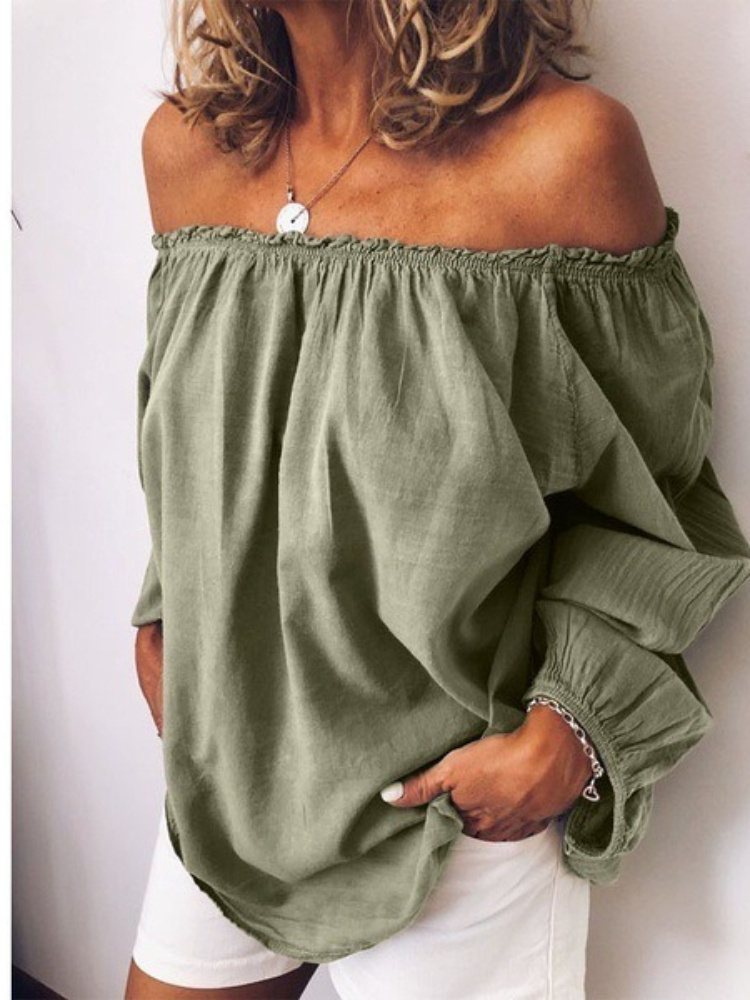 بلوزة نسائية جديدة أنيقة بتصمي - مراجعة Blouse Off Shoulder وسعره