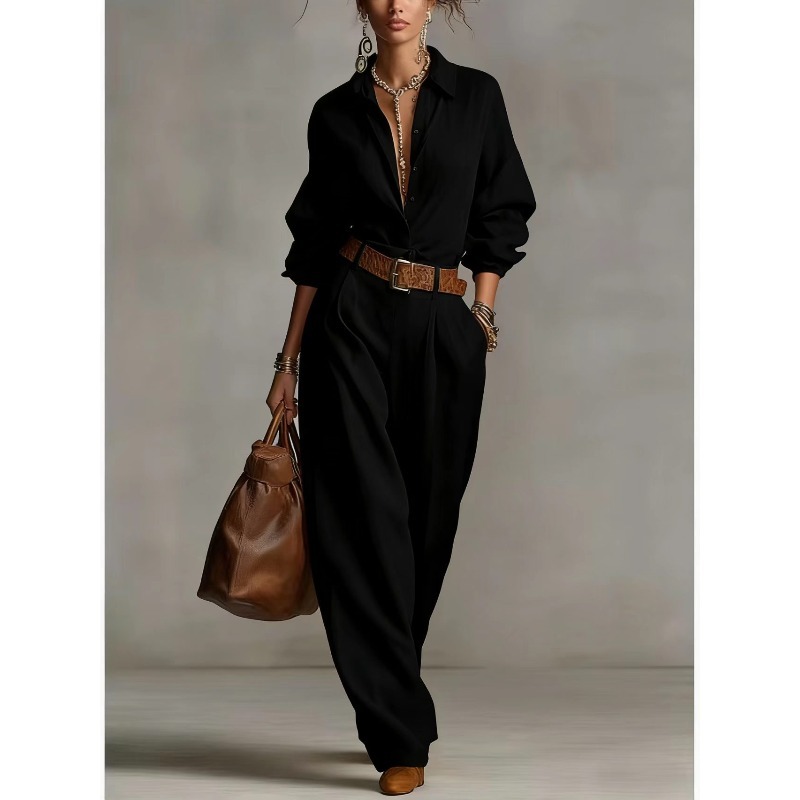 طقم بنطلون واسع الساق من القطن - مراجعة Linen Pant Wide وسعره