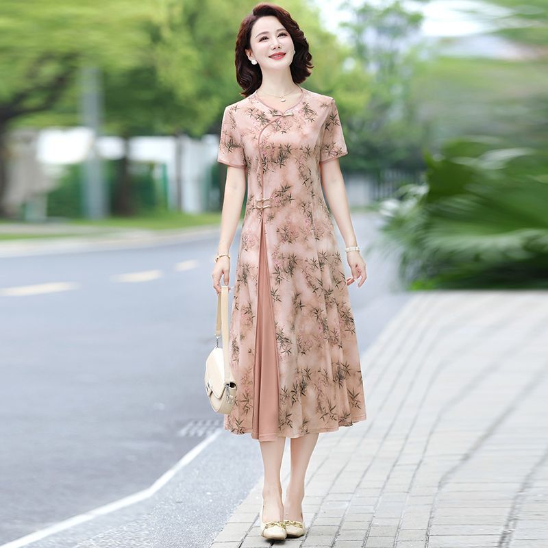 فستان ميدي بطبعة زهور للنساء م - مراجعة Midi Skirt Floral وسعره
