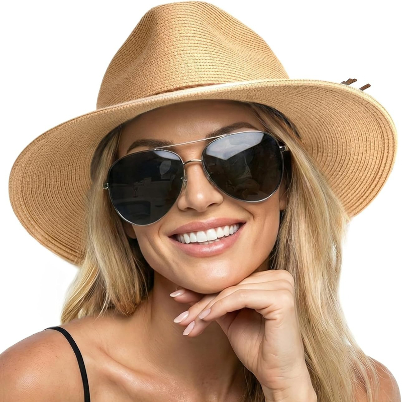 قبعة شمسية صيفية من القش للنسا - مراجعة Hat Floppy Wide وسعره