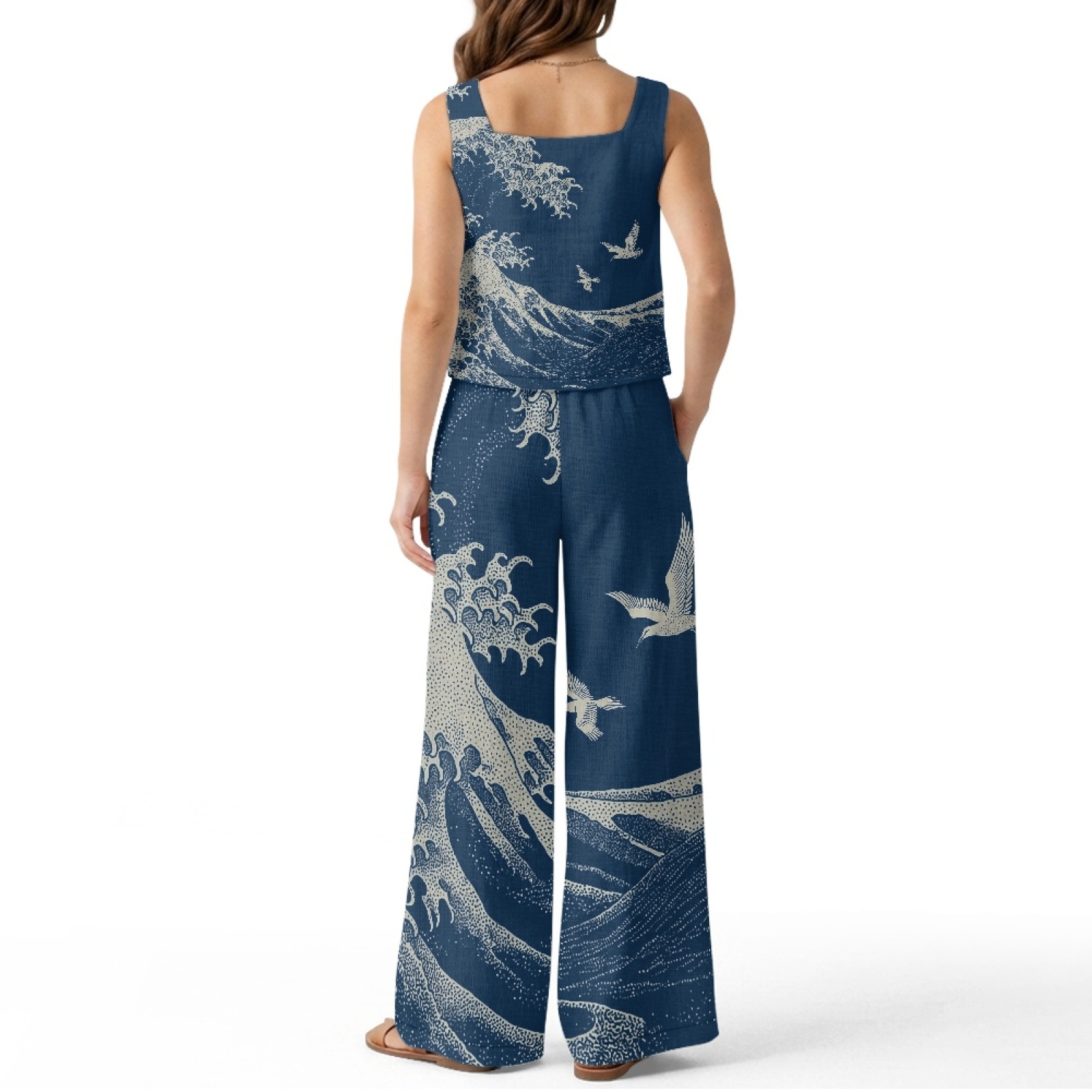 طقم سترة نسائية من الكتان من I - مراجعة Linen Pant Wide وسعره