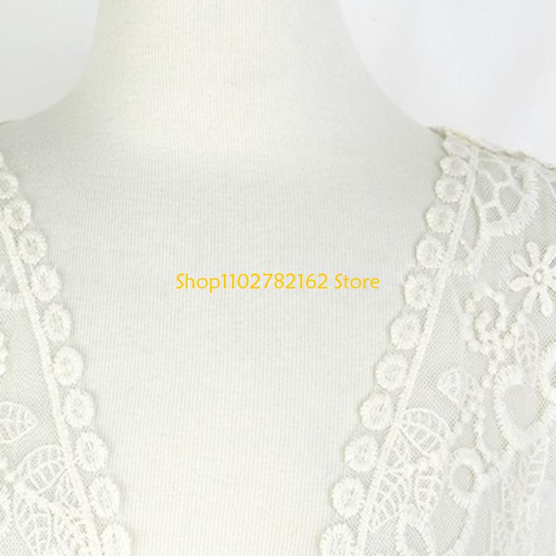 547B سترة نسائية دانتيل مفتوحة - مراجعة Kimono Sheer Floral وسعره