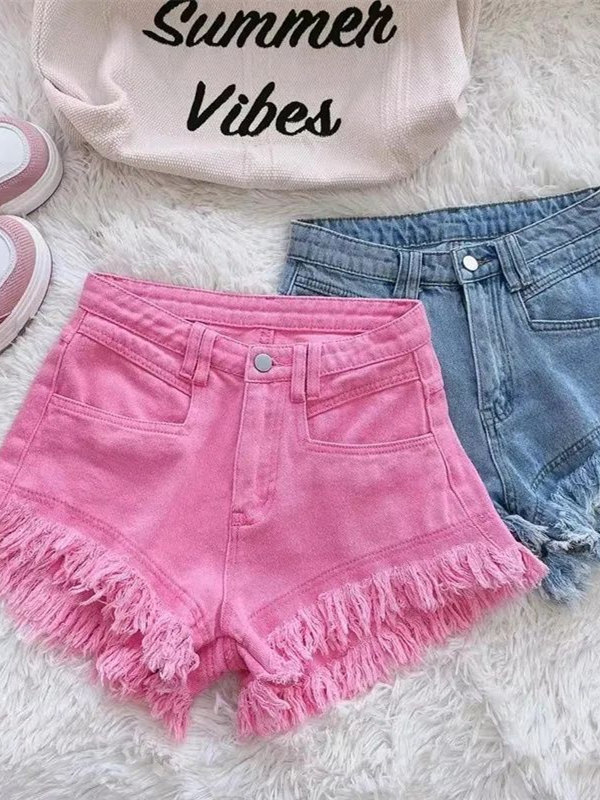 شورت جينز نسائي كاجوال على الط - مراجعة Shorts Denim Frayed وسعره