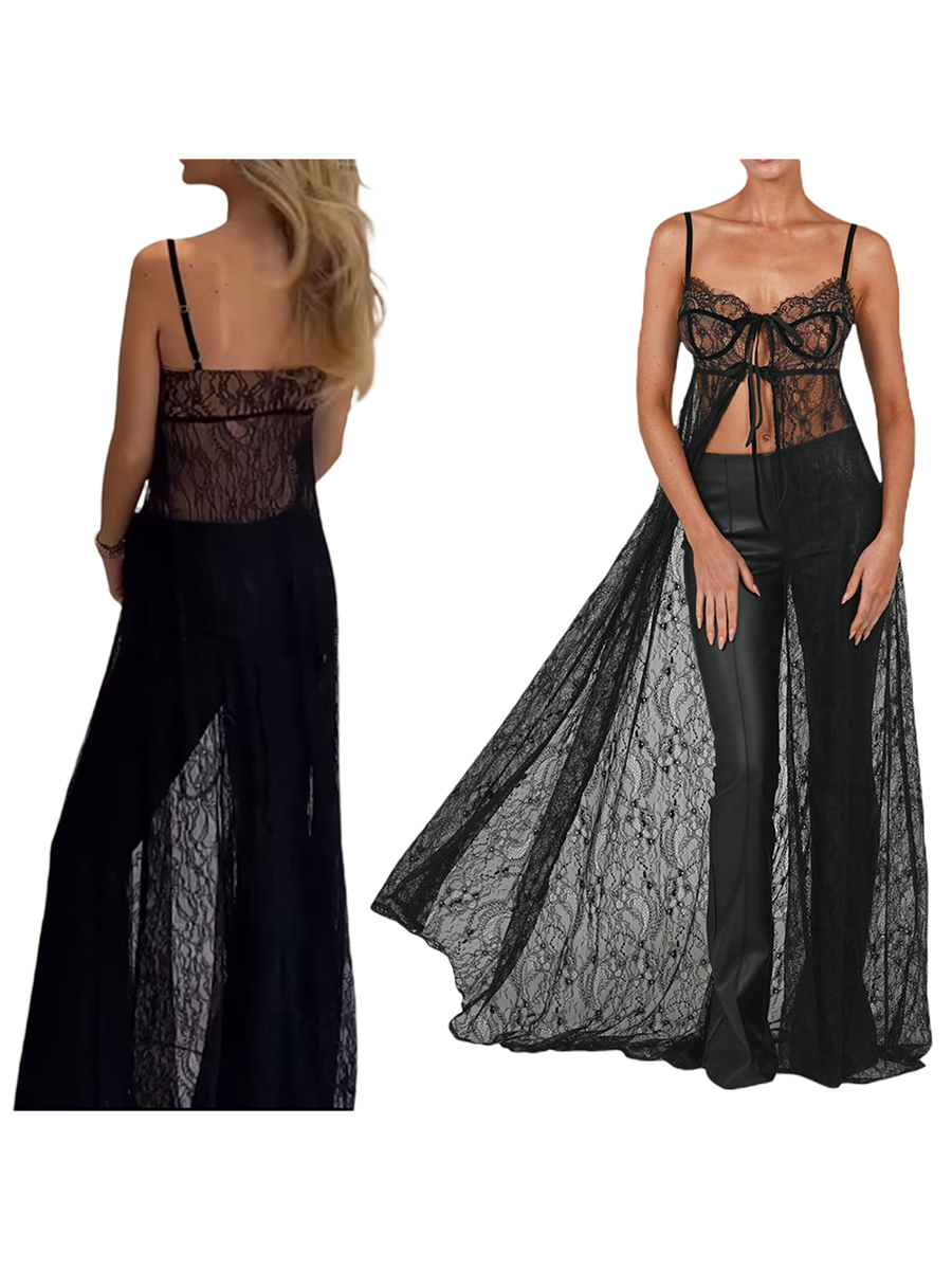 فستان طويل للنساء بزهور شفافة  - مراجعة Kimono Sheer Floral وسعره