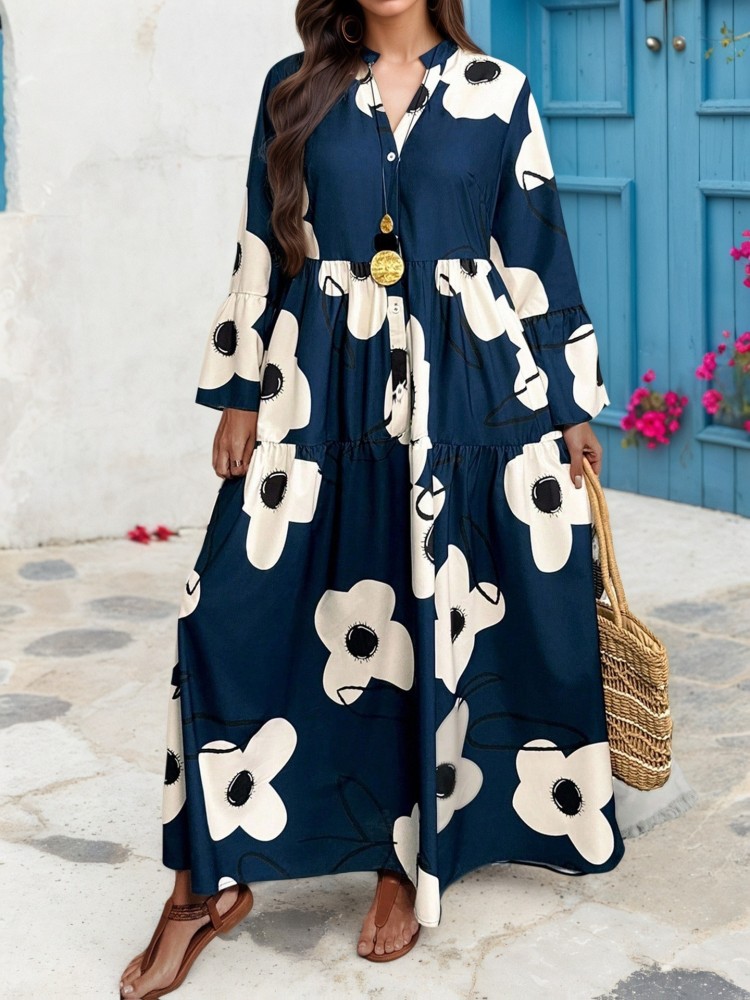 فساتين نسائية بمقاسات كبيرة من - مراجعة Midi Skirt Floral وسعره